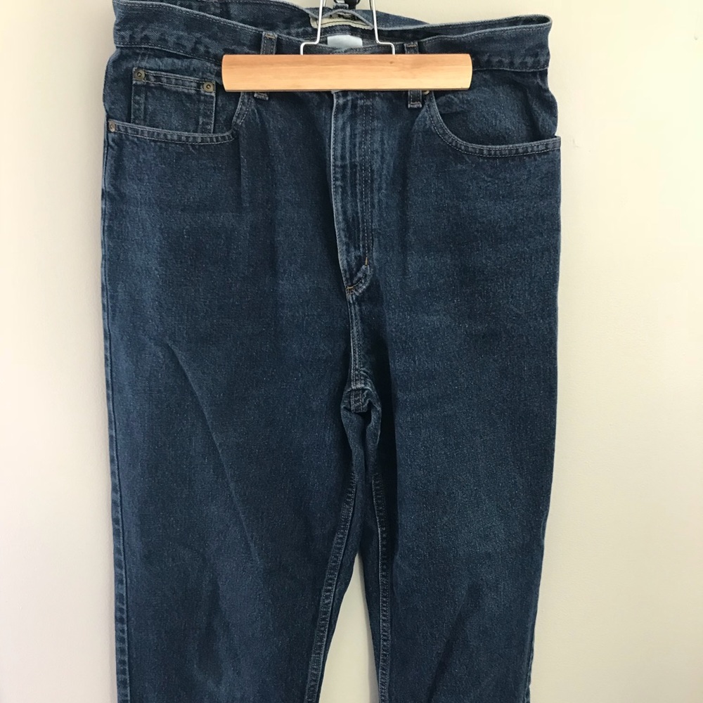 LL Bean Size 14 M/T high waist cotton jeans Mom